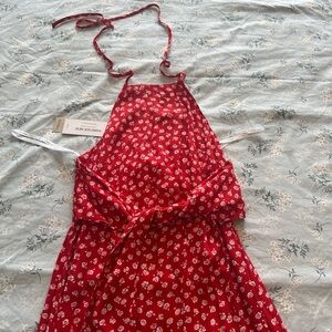 Forever New Red Floral Midi Dress